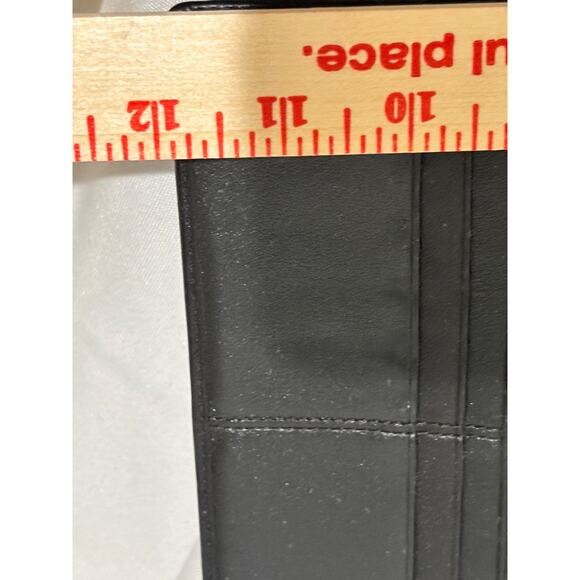 Coach Black Signature C Canvas Wallet w/ Snap Closure‎ & Leather Trim Classy - Picture 5 of 9